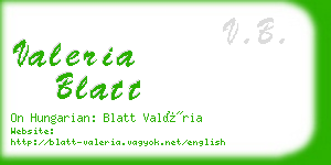 valeria blatt business card